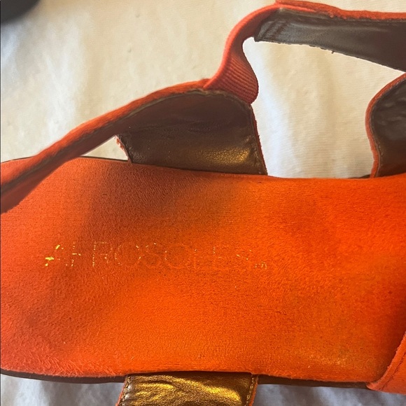AEROSOLES Women's Vibrant Orange Sandals size 7.5 - Picture 4 of 6